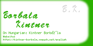 borbala kintner business card
